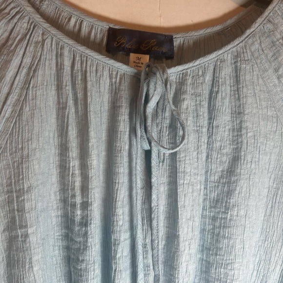 Blue Rain Peasant Boho Womens Top Sz M - Picture 5 of 10